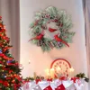 Dekorative Blumen Weihnachtskranz Dekorationen Vordertür Wand Urlaub künstlich