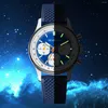 Montre-bracelets à 3 yeux Seakoss 1963 Chronographe FKM Silicone Super Lumin ST1903 Mouvements mécaniques pour hommes Sapphire Verre Afficier