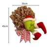 Decorative Flowers Christmas Thief Wreath High Quality How The Stole Burlap For Front Door Decoration