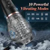 Male Masturbator Adult Toys, Mens Sex Toys Automatic Sucking Masturbators Penis Pump with 5 Suction 10 Vibration, Male Stroker with Powerful Side Motor