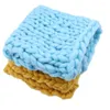 Blankets Hand-knitted Wool Crochet Kids Blanket Child Pography Props Chunky Knit Basket Filler Swaddling Wrap