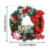 Kwiaty dekoracyjne świąteczne dekoracja wieńca świąteczna sosna igła Karta Letter Garland Winter Front Door Berry Decor Decor Akcesoria