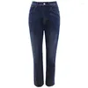 Jeans femininos primavera algodão do verão fino jeans de jeans azul de cintura alta de cintura alta