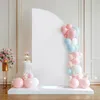 Party Decoration 4Pcs Spandex Wedding Arch Cover Backdrop Fitting 2-Sided Half Moon Top Chiara Stand For Birthday Decor