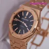 Женские наручные часы AP Epic Royal Oak 15400OR Mens Watch 18K Rose Gold Black Face Автоматические механические швейцарские знаменитые часы роскошные золотые часы диаметры 41 мм