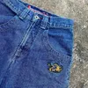 JNCO shorts y2k Hip Hop Pocket Baggy Denim Gym Homens Mulheres 2023 Verão Harajuku Gótico Gótico Streetwear 240323 240416