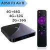 Box 5pcs Lot A95x F3 Air II TV Box Android 11 Amlogic S905W2 4GB 64GB RGB Light 5G WiFi 4K HDR Smart TV BT5.0 YouTube Set Top Box Set Top Box