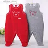 Rompers Babykleding Pyjama Kinderkleding Baby Rompers Mouwloze dikke warme babyjongen kleren Baby Meisje Kleding Jumpsuit Dungaree L47