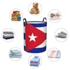 Sacs à linge drapeau de Cuba Hamper grand panier de rangement de vêtements Cuban Patriotic Toy Bin Organisateur pour les enfants