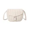 Stume a tracolla 2024 Sagno di paglia per donne Designer tessuto in tessuto Big Pearl Lock Messenger Crossbody Summer Beach