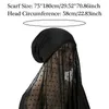 Abbigliamento etnico 2024 Donne in chiffon musulmano istantanea hijab scialli sciarpa berretto a sfera mobile berretto integrato in stile abito in stile conveniente