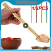Pałeczki 1/2pcs stal nierdzewna bez poślizgu wielokrotnego użytku Chińskie pałeczka sushi metalowe sztyfty kotletowe