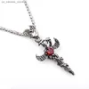 Hänge halsband Snake Wing Cross Sword Alloy Jewelry Pendant Halsband för mankedjan Gotisk fancy man med gåva240408v1mf