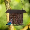 Autres fournitures d'oiseaux Faisseur sauvage extérieur noir Small Proche avec un gâteau de suif unique à l'épreuve de l'écureuil étanche en métal pour l'extérieur