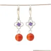 Boucles d'oreilles en lustre en peluche