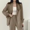 أزياء الخريف الأكمام الطويلة السترة Mujer Pant Sets Blazers Women Womens Womens 2 قطعة مجموعة مجموعة من الملابس Outwear 240326