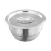 Bowls Anti-Scalding Steamed Egg Bowl Korean Cuisine Thickened Drop-resistant Soup With Lid Stainless Steel Rice Child