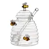 Storage Bottles Non-toxic Glass Honey Jar Odorless And Safe For Food Contacting Grade With Dipper Surplus Check Type1