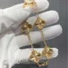 Van Clover Bracelet Designer V Gold High Match Five Flower Lucky Clover Bracelet Laser Double Sided Thickness Plated 18K Ladies Jewellery