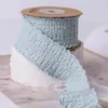 49-50yards25 mm38 mm Couleur solide Fabric de tissu palissée Ribbon bord 1010r13 DIY faire des accessoires de cheveux pour enfants bowknots matériaux à la main 240321