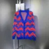 Designer Women's Sweater V Neck Long Sleeve Jacket för lyxbrev överdimensionerad vinterstickad cardigan för designerbeläggning