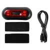 Bike Taillight USB Rechargeable Motorcycle Helmet Taillamp Safety Signal Warning Lamp Waterproof LED Light Rear Lamp