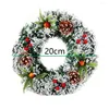 Dekorativa blommor Julkrans Stort Garland med bärdekorationer för Merry Party Home Entrance Wall Hanging Ornament Wedding Pendant