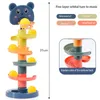 Baby Toys Rolling Ball Pile Tower Early Education Toy for Babies Rotating Track Education Baby Gift Stacking Toy Forbarn