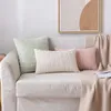 Pillow Decoration Soft Throw Covers Corduroy Fluffy Rectangle Cream Decorative Pillows Cozy For Case Home