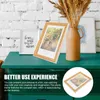 Frames Wooden Po Frame Simple Home Picture Chic Holder Hanging Dried Flower Display Show Rack Desktop Container Creative