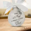 Christmas Name Ornament Souvenir Feather Memory Bauble Christmas Gifts Balls Pendant Commemorate Xmas Tree Ornament Decoration