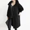 2024 Women Wind Breaker Dubbele borsten Trench Coat Vintage Hooded Lady Outfits met lange mouwen Elegante jas uit het midden van de lengte Outerwear