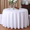 بوليستر جولة المائدة المائدة الصلبة طاولة ألوان قطعة قماش لحفل زفاف عيد ميلاد مأدبة فندقية الطاولة مطعم تغطية المنزل ديكور المنزل