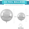 Décoration de fête 12pcs ballons en papier d'aluminium 10 pouces / 22 pouces grandes 4d Mylar pour anniversaire de mariage Graduation de douche nuptiale décor de bébé