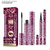 Mascara 2 In 1 4D Mascara Lengthening Waterproof 3D Liquid Eyeliner Eye Mascara Black Volume With Silk Fibers Brush Eyelash Makeup Tool L49