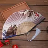 Dekorativa figurer Vintage Folding Fan Chinese Japanese Bamboo Hand Fans For Women Girls Performances Dance Decorations Music Festival
