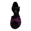 Танцевальная обувь индивидуальная каблука девочек/ женский сальс бальный зал Purple Professional Socials Evening Party Latin Open Toe