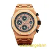 Zwitserse AP pols Watch Royal Oak Offshore Series Box Certificate Automatische machines Rose Gold Mens Watch 26470or