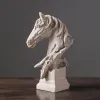 Statue del busto di cavalli -Scultura da tavola con regalo per la casa.
