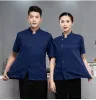 Summer Cool Unisex Chef Jacket 360°Breathable Short Sleeve Cook Shirts Men and Women Restaurant Hotel Uniform Catering Work Coat