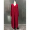 Abbigliamento etnico Fashioni musulmane Donne Maxi Dress Eid Mubarak Jalabiya Marocain Kaftan Dubai Abaya Turkish Robe Ramadan Vestidos