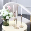 Porta di candele Metal Porta di metallo Simple Golden Tavolo da sposa Decorazione bar per feste decorazioni soggiorno Home Sense di candela rituale