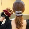 New Women Silk Scrunchie Elastic Multicolor Hair Band Ponytail Holder Headband Hair Accessories Satin Silk Solid Color Hair Ties