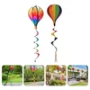 Decorazioni da giardino spinner outdoor spinner estate a mongolfiera strisce paillettes a colori solido multipli decorazioni colorate rotanti 2 pcs