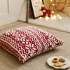 Pillow Yiruio Christmas Snowflake Caso Caso Decorativo Caso para Sofá Tatami Festival Vermelho Beige