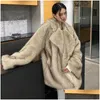 Fur furse women coat women winter cardigan veste veste de lambe à la longueur midlengle lâche p en peluche surdimensionnée 231101 drop livraison des vêtements dhtro