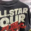 Mens Tshirts Hellstar Shirt T Shirt Graphic T Mens Designer Shirts Clothes Hipster Washed Fabric Strt Graffiti Bokstäver folie Print Vintage Summer Cotton Löst Fitt