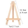 10pcs Wooden Triangle Easel Convenient Desktop Display Rack Mini Easel Painting Holder for Home Studio (Beige)