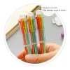 10/100 PCS MULTICOLOR BALLPOINT FUN PEPS 0,5 mm 6-en-1 arc-en-ciel rétractable Penns