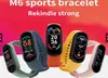 M6 Smart Bracelet Watch Men Fitness Armband Frauen Sport Tracker Smartwatch Play Music Band für Adriod iOS3097583